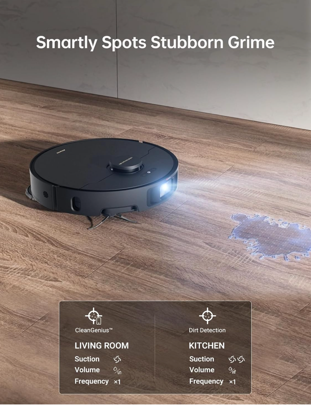 Robot Aspiradora y Trapeador Extraíble y Elevable, Succión de 12 000 Pa